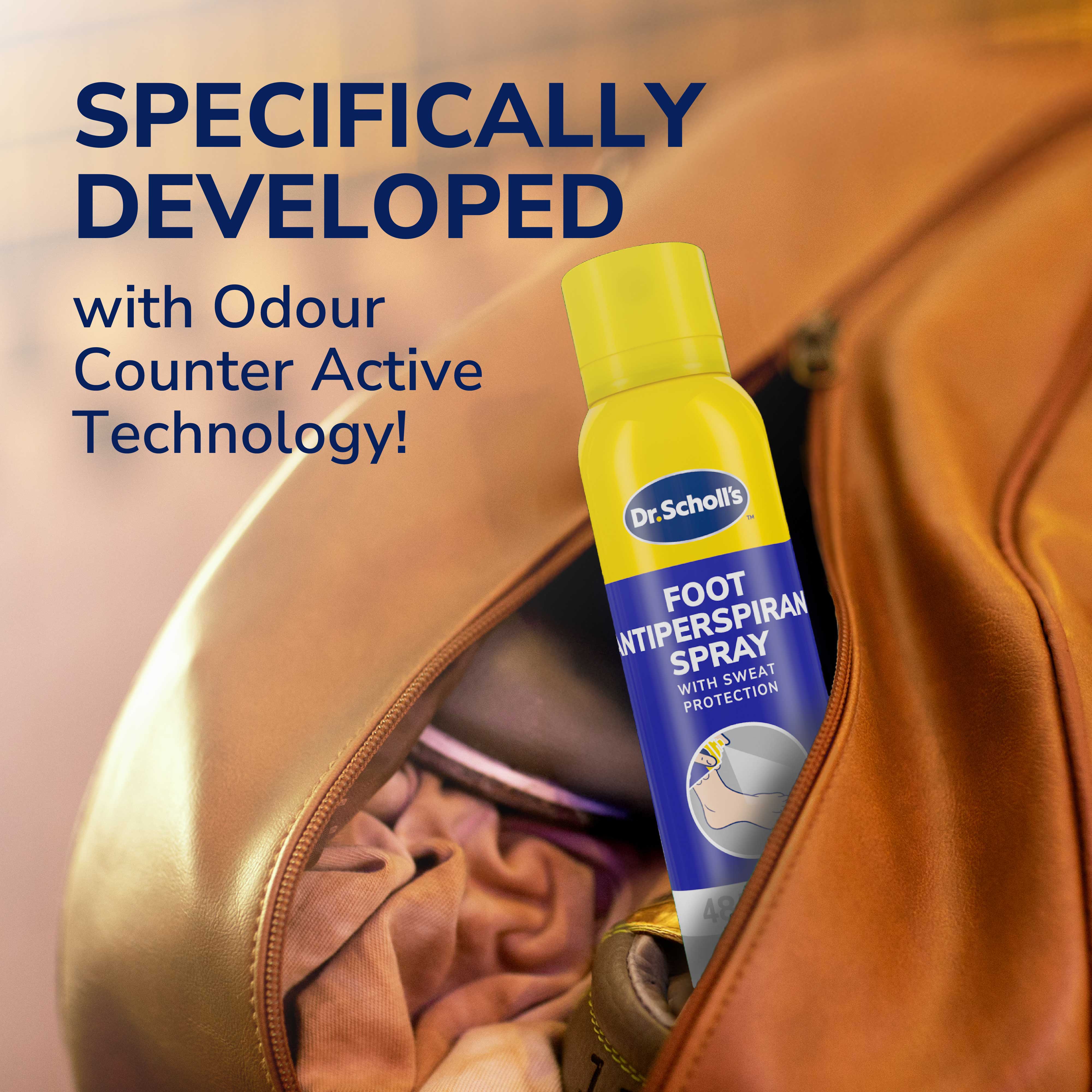 Dr. Scholl’s™ Foot Antiperspirant Spray with Sweat Protection – 48H Odour Protection (150ml)