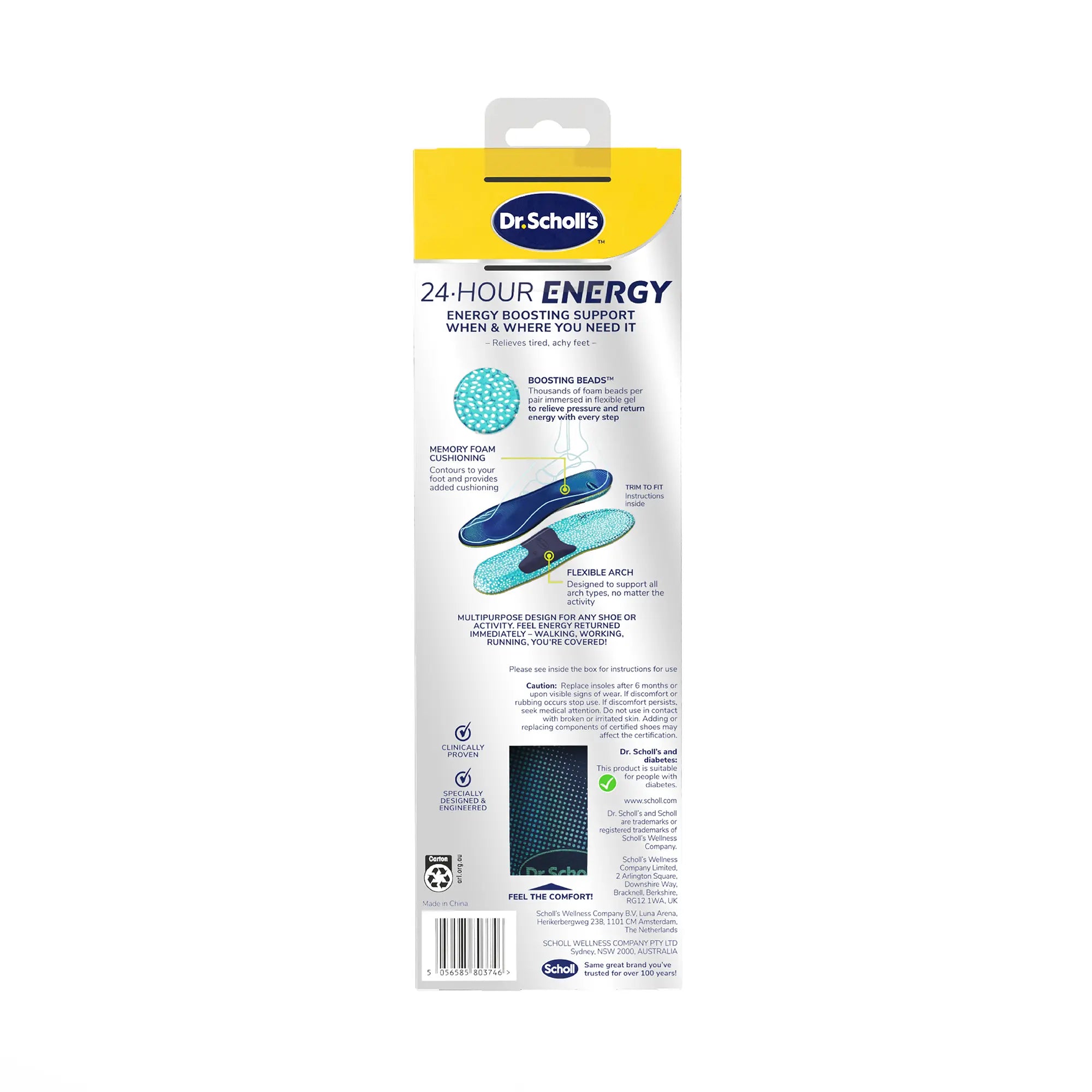Dr. Scholl’s™ 24-Hour Energy Multipurpose Insoles, Size 7-13
