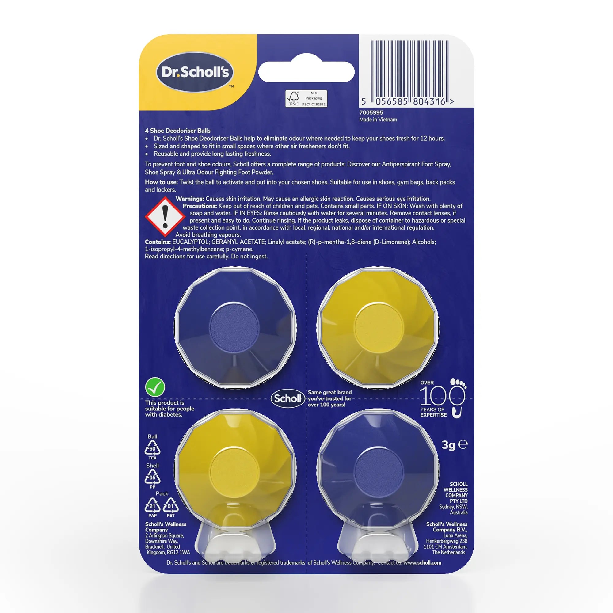 Dr. Scholl’s™  Shoe Deodoriser Balls