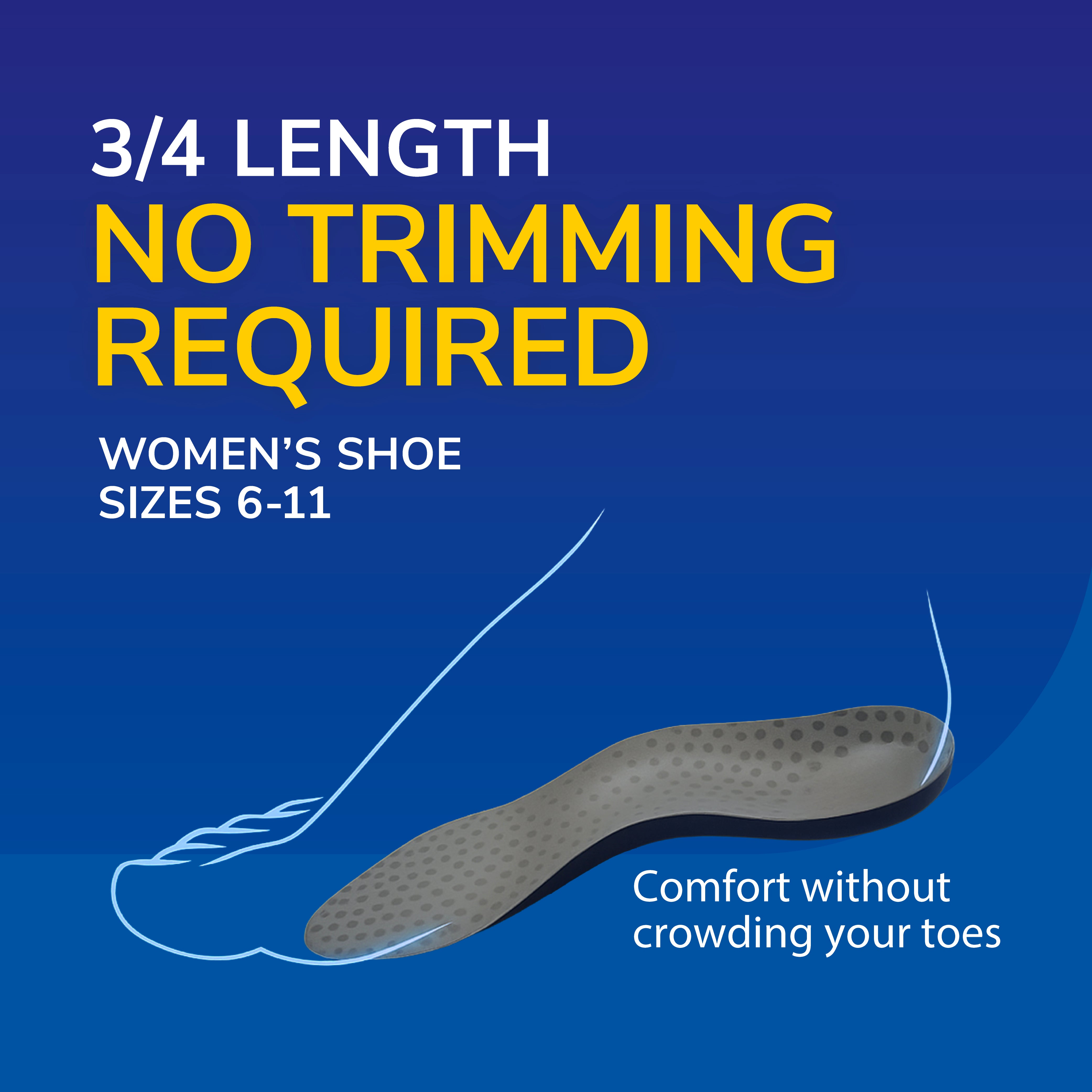 Dr. Scholl’s™ Tri-Comfort 3/4 Length Insoles for Men