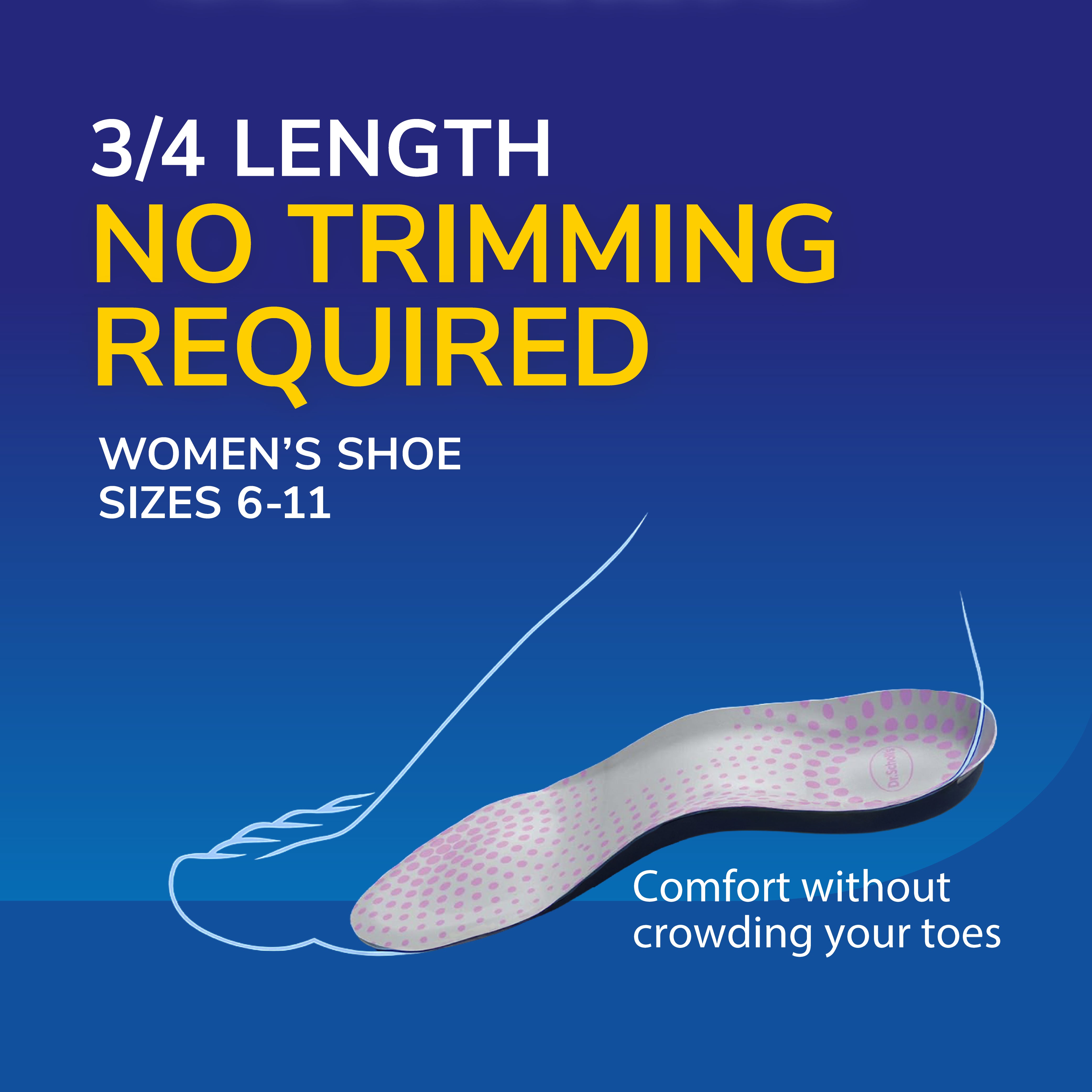 Dr. Scholl's™ Tri-Comfort 3/4 Length Insoles for Women
