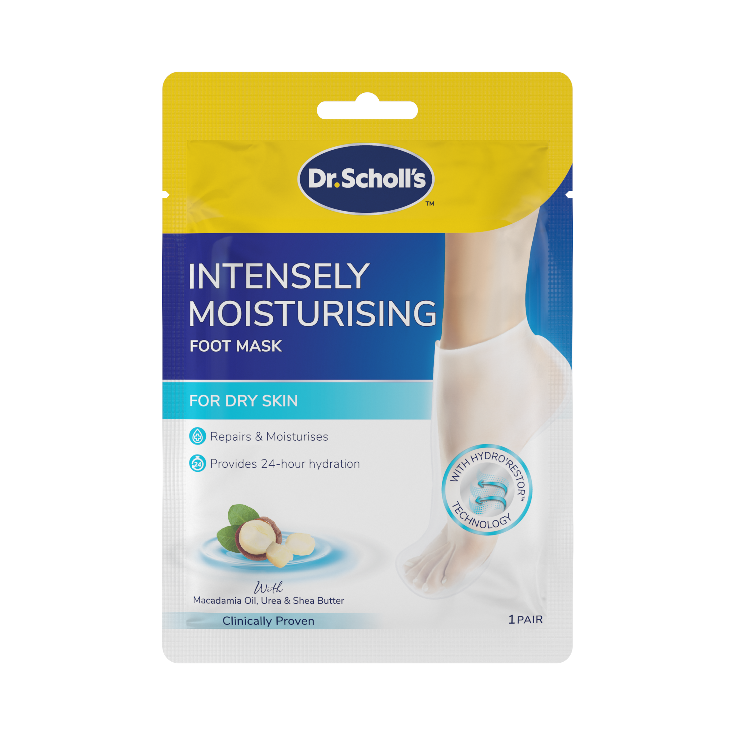 Dr. Scholl’s™ Intensely Moisturising Foot Mask (Macadamia)