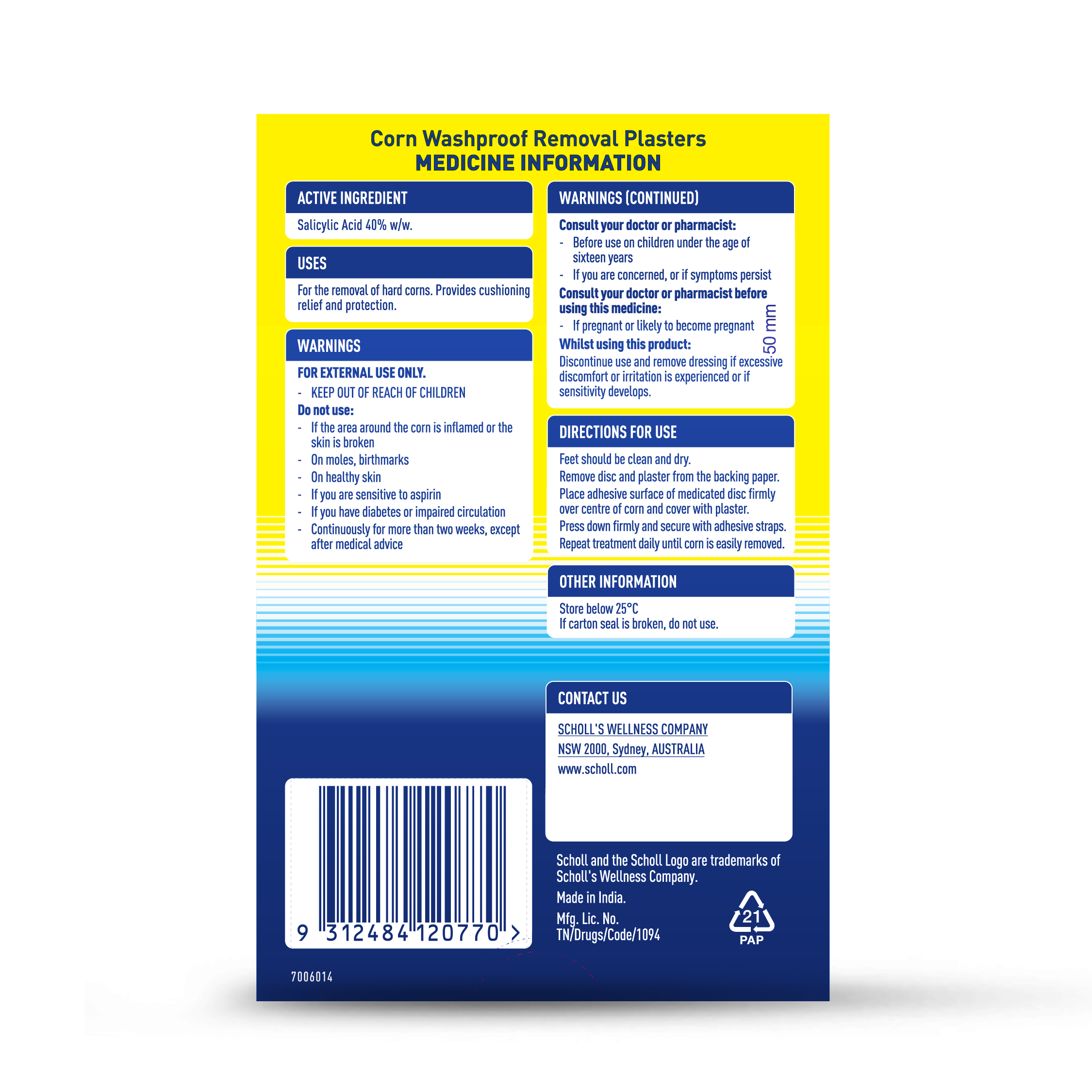 Scholl Corn Removal Plaster Waterproof