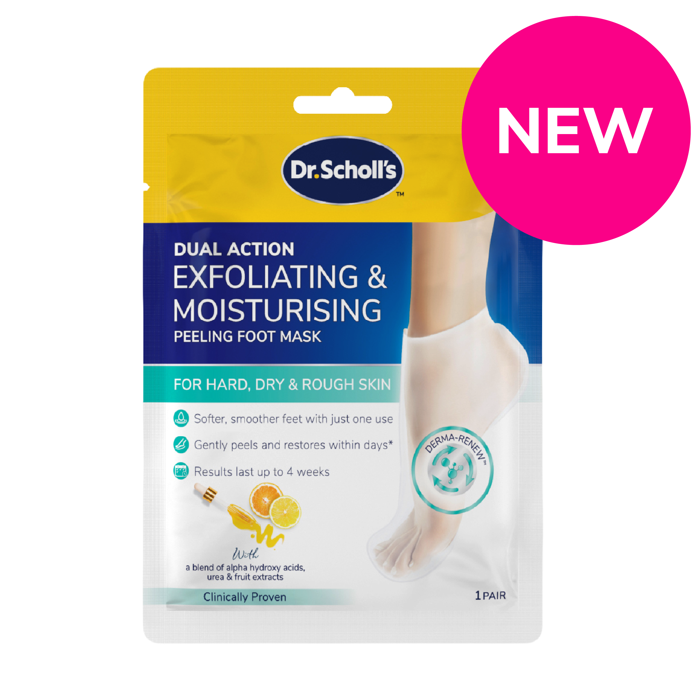 Dr.Scholl’s - Dual Action Exfoliating & Moisturising Peeling Foot Mask