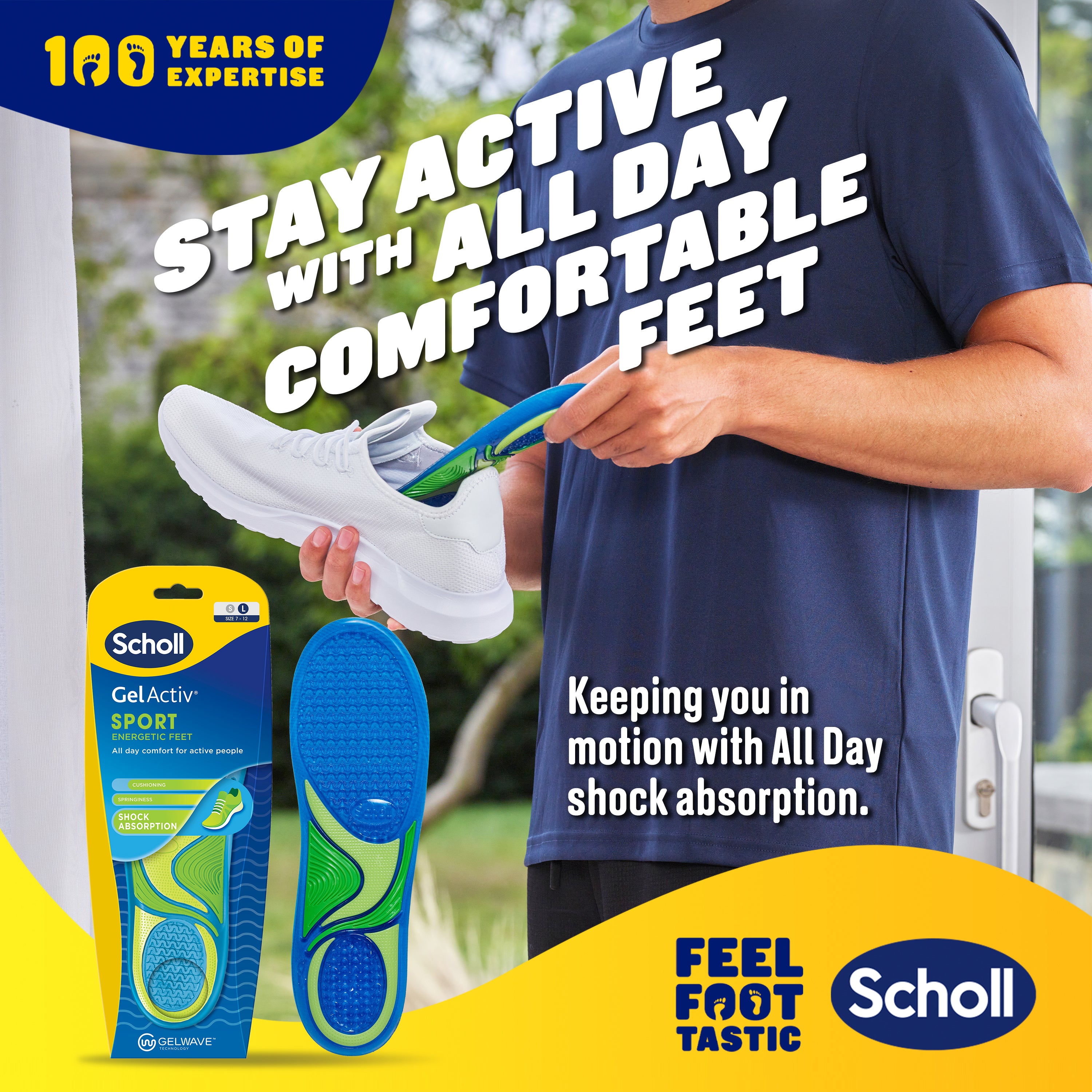 Scholl GelActiv® Sport Insoles (Large)