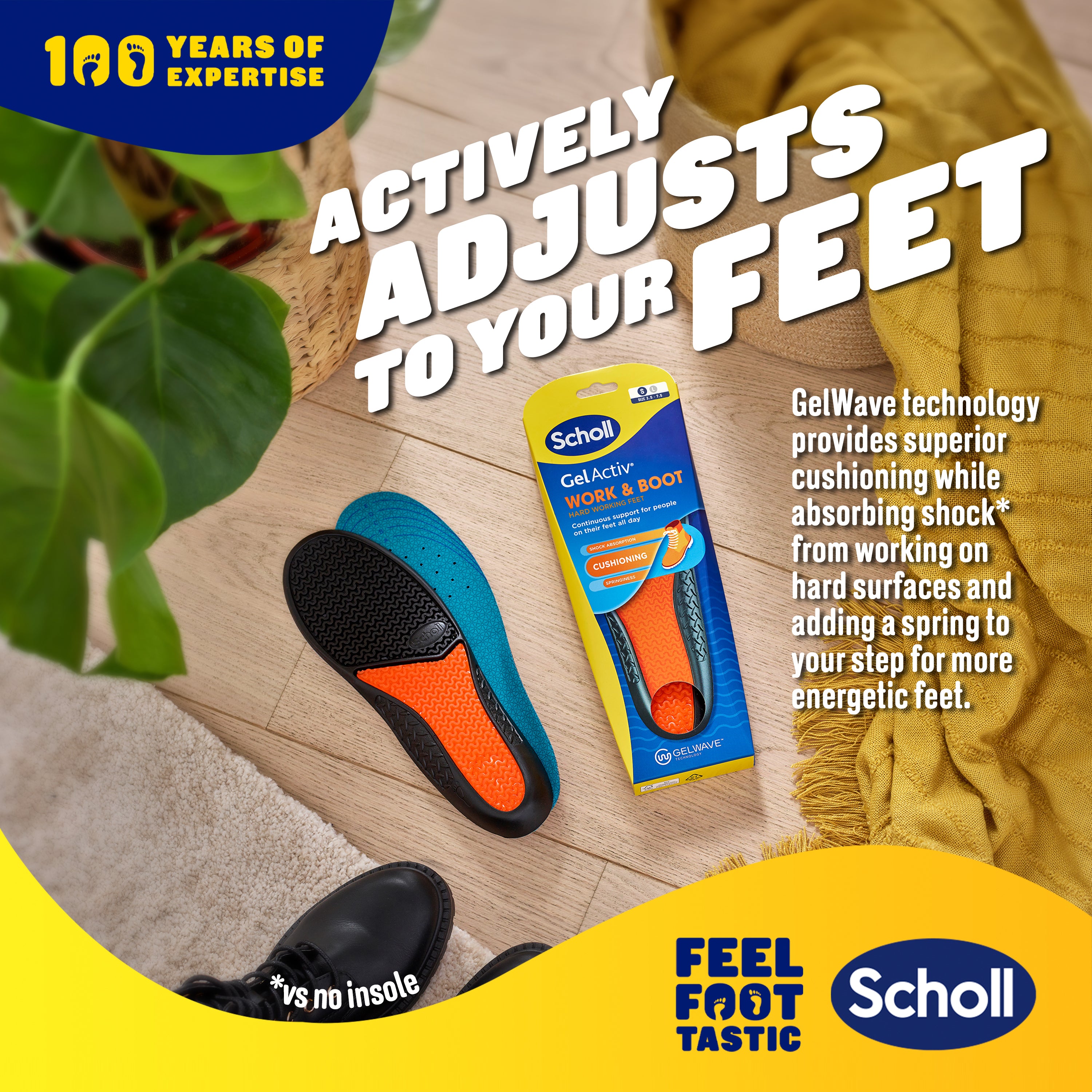 Scholl GelActiv® Work & Boots Insoles (Small)