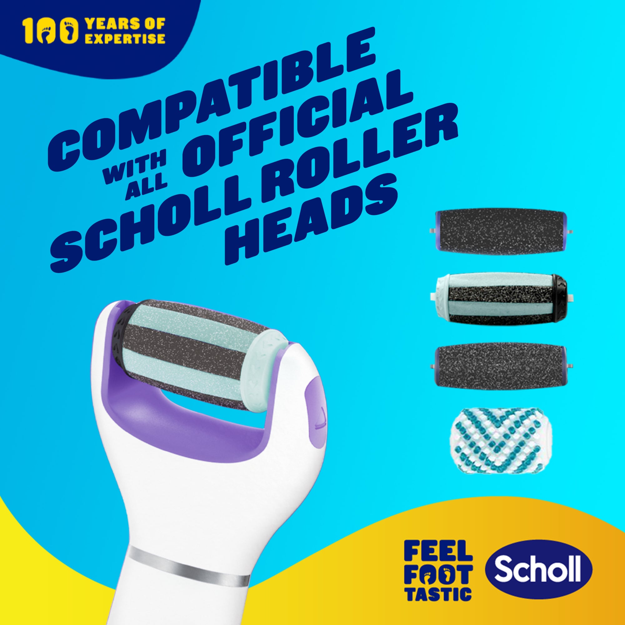 Scholl ExpertCare File and Smooth 2-in-1 Electronic Foot File System