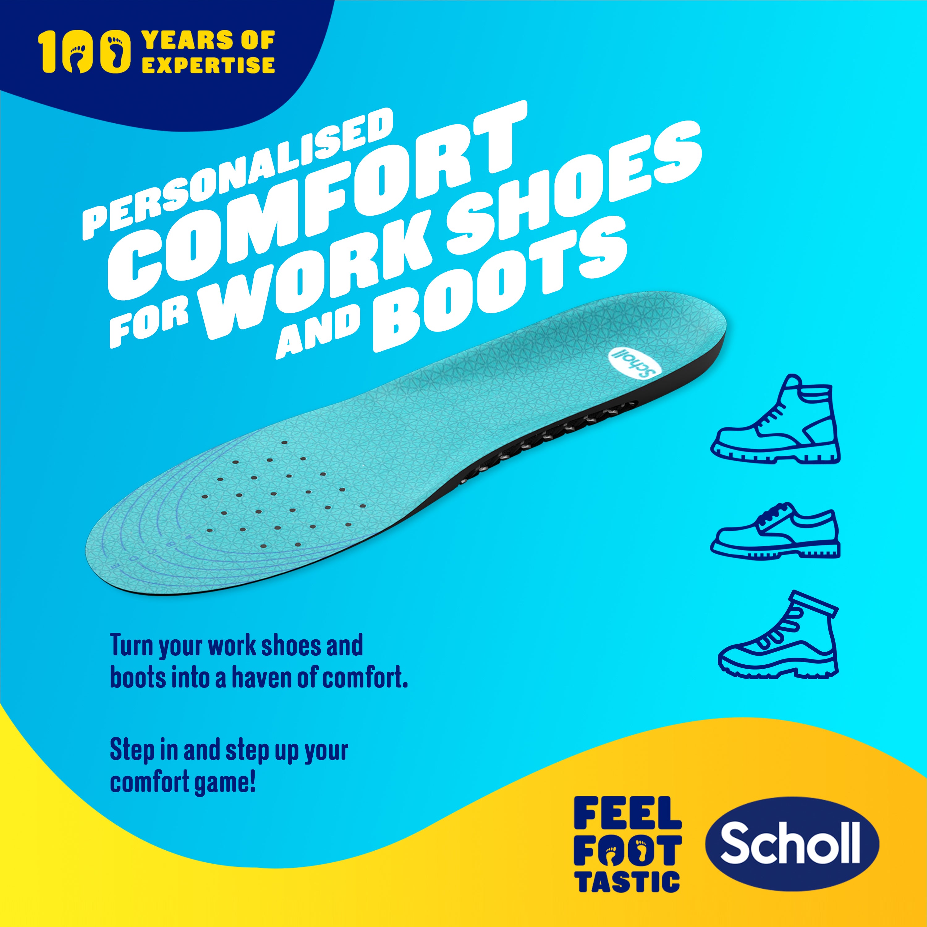 Scholl GelActiv® Work & Boots Insoles (Large)