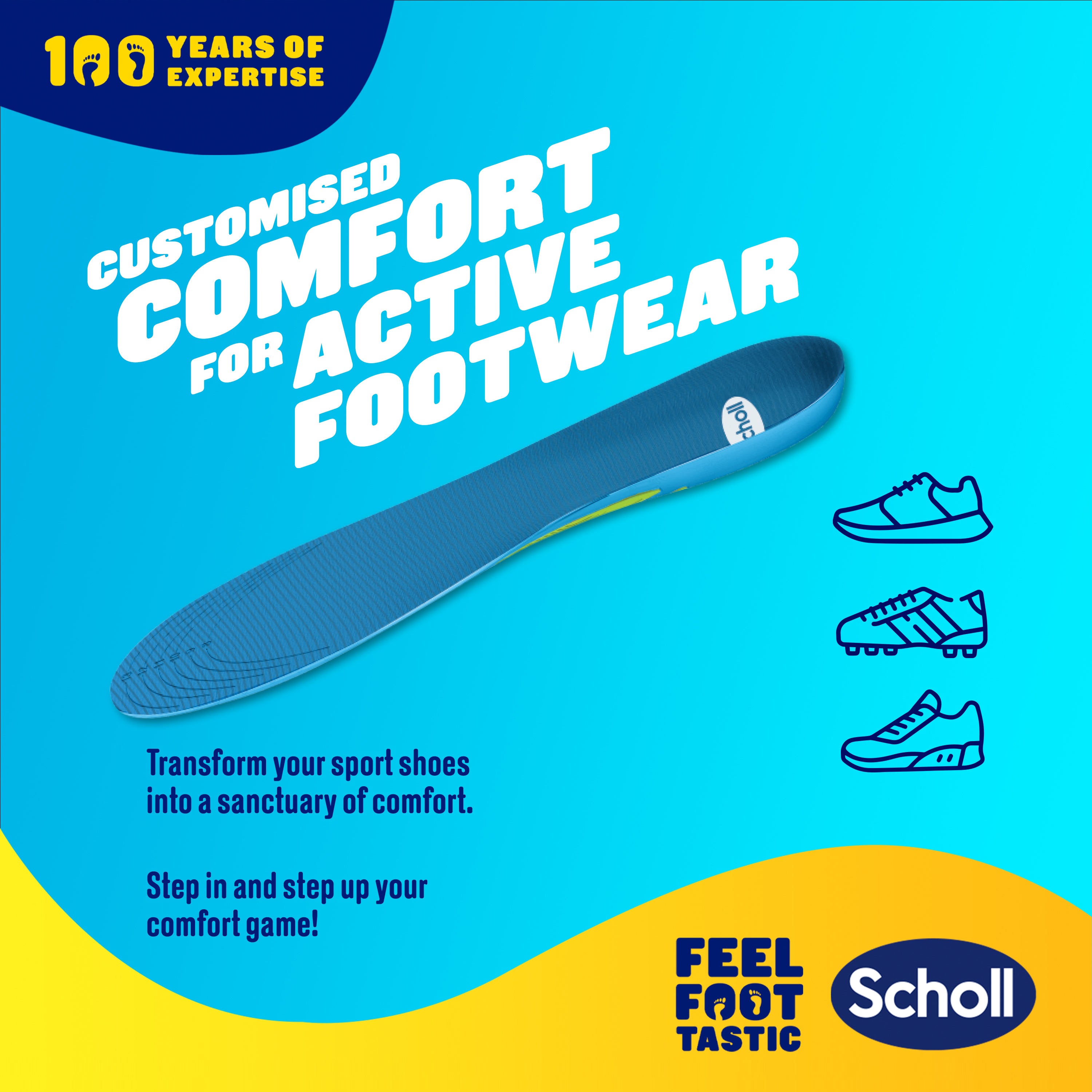 Scholl GelActiv® Sport Insoles (Small)