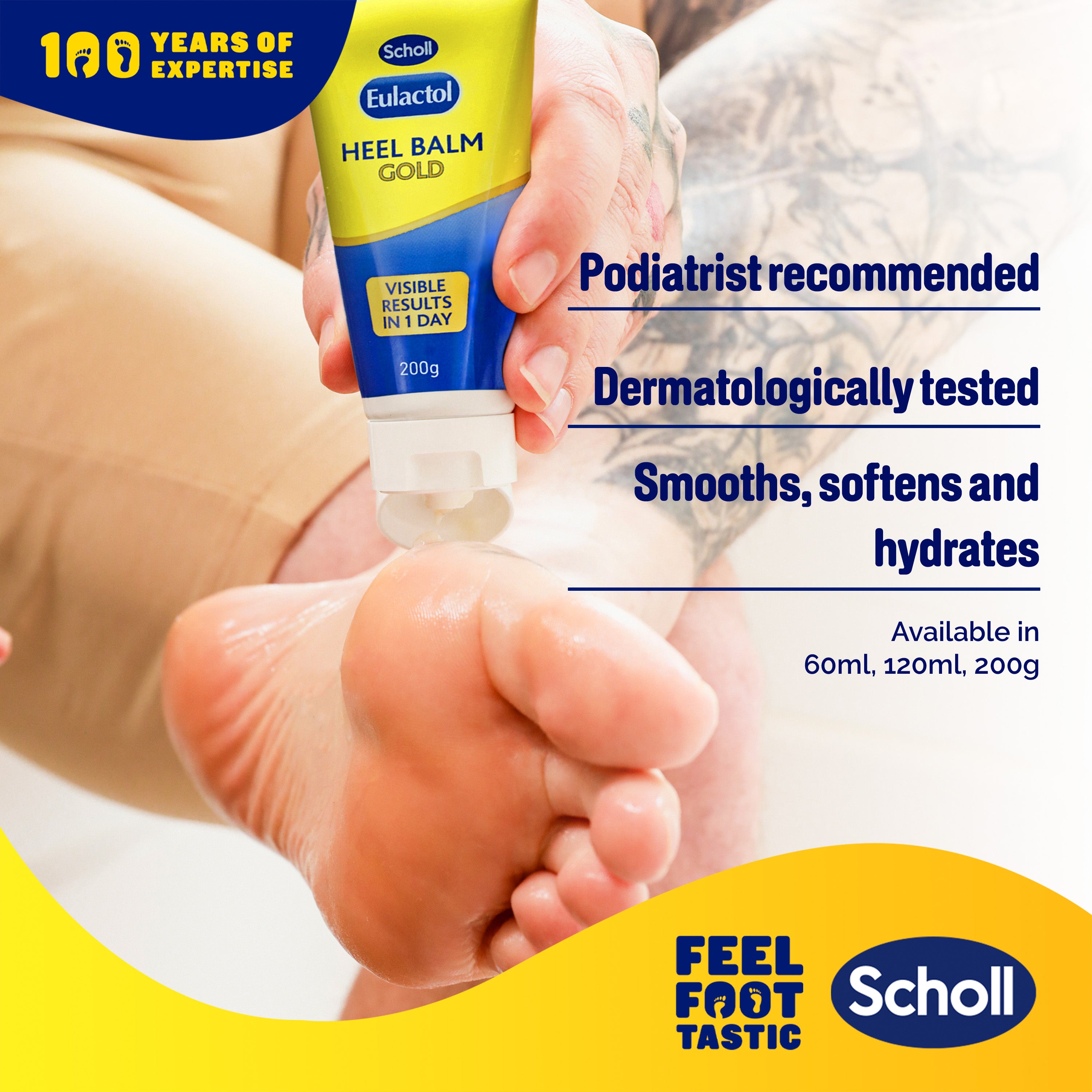 Scholl Eulactol Heel Balm Gold 200g