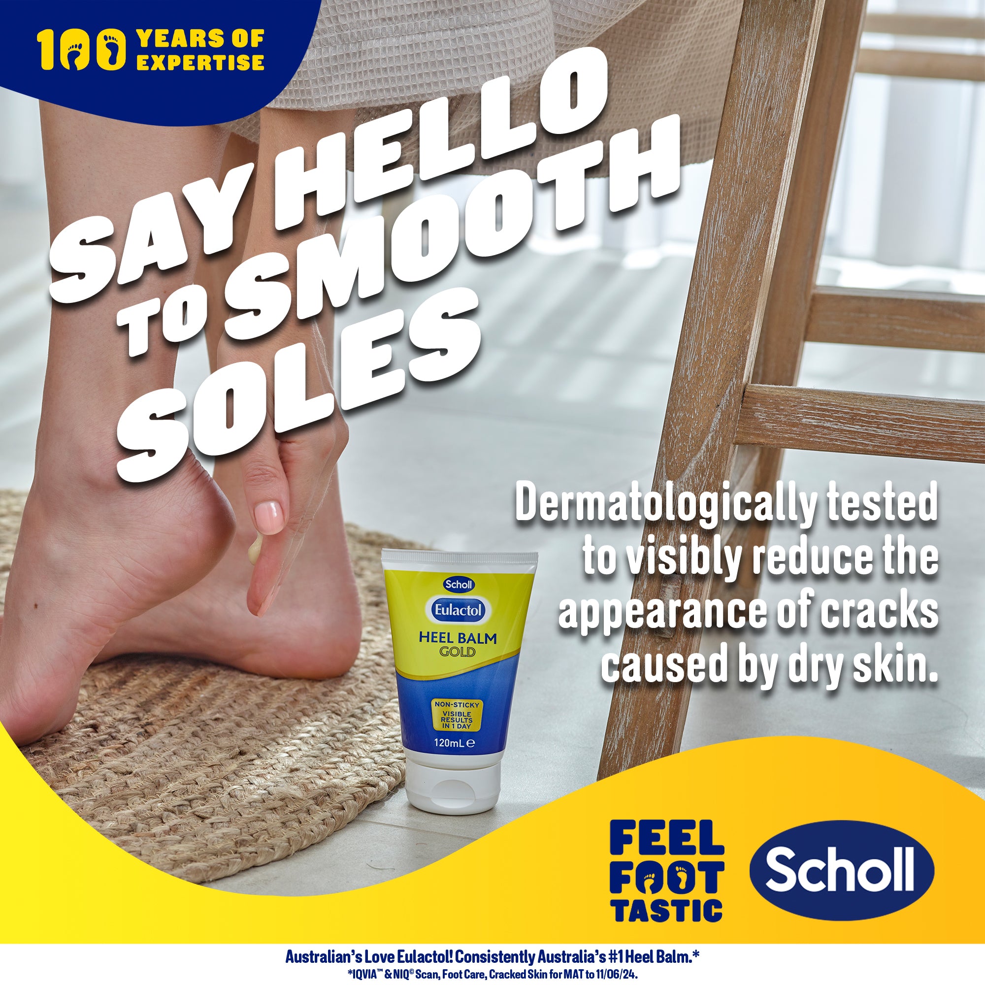 Scholl Eulactol Heel Balm Gold Twin Pack (2 x 120ml)
