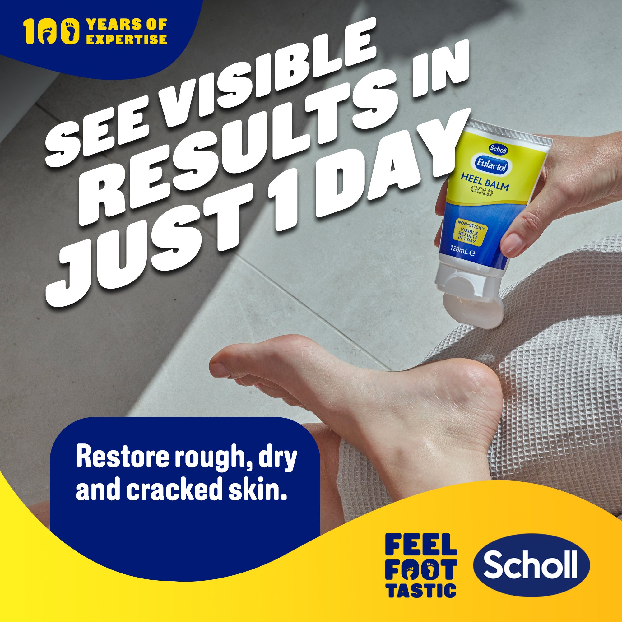 Scholl Eulactol Heel Balm Gold Twin Pack (2 x 120ml)