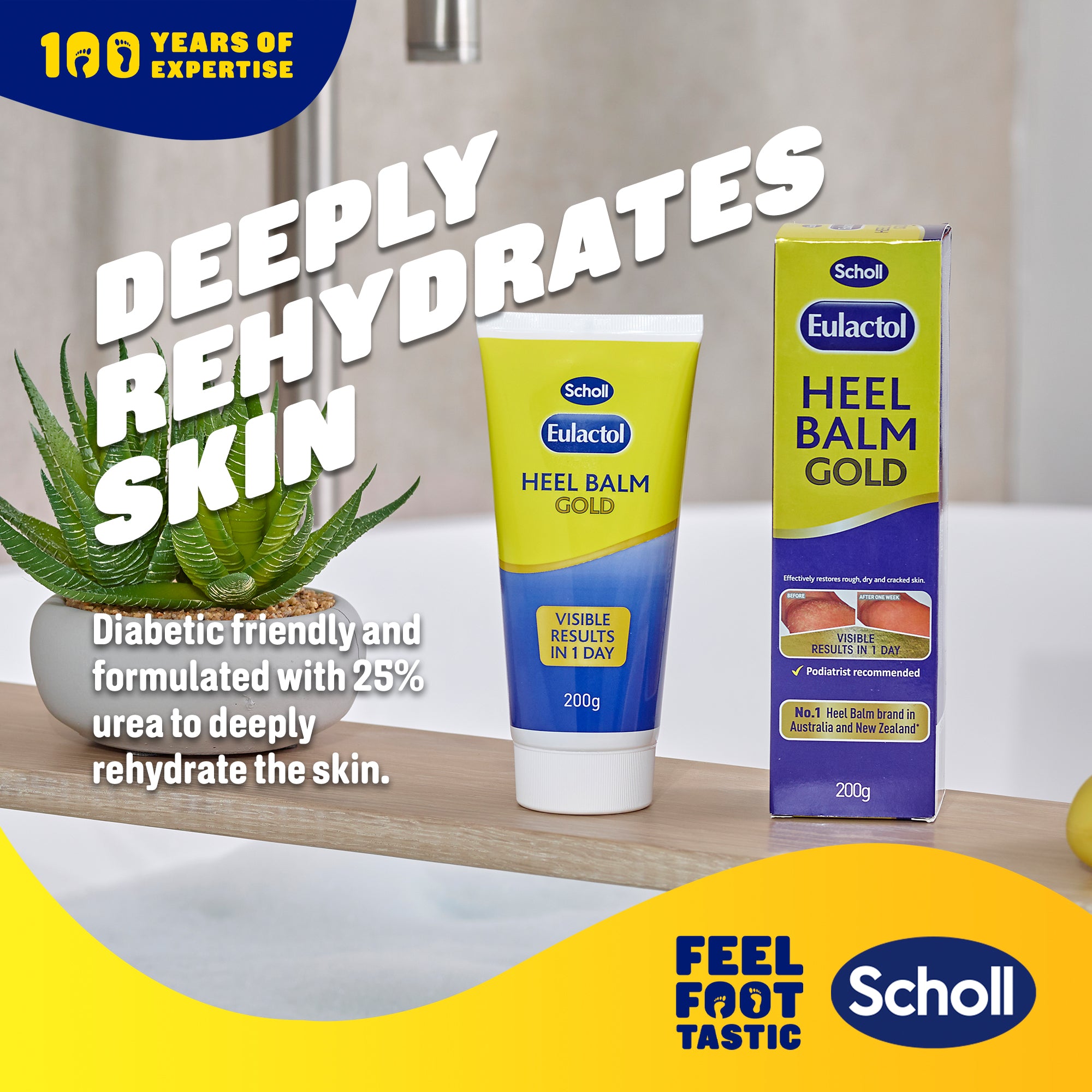 Scholl Eulactol Heel Balm Gold 200g