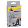 Scholl Travel and Compression Socks - Cotton Black (Large)
