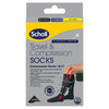 Scholl Travel and Compression Socks - Cotton Black (Large)