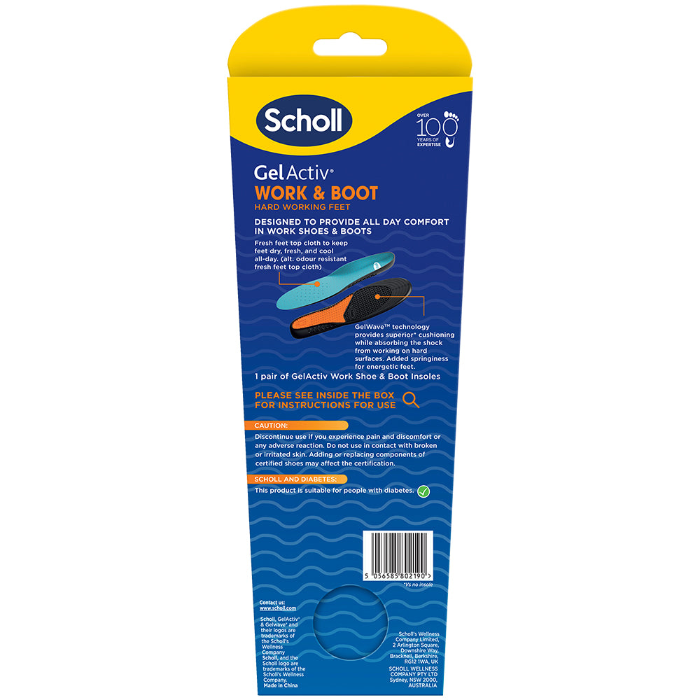 Scholl GelActiv® Work & Boots Insoles (Large)
