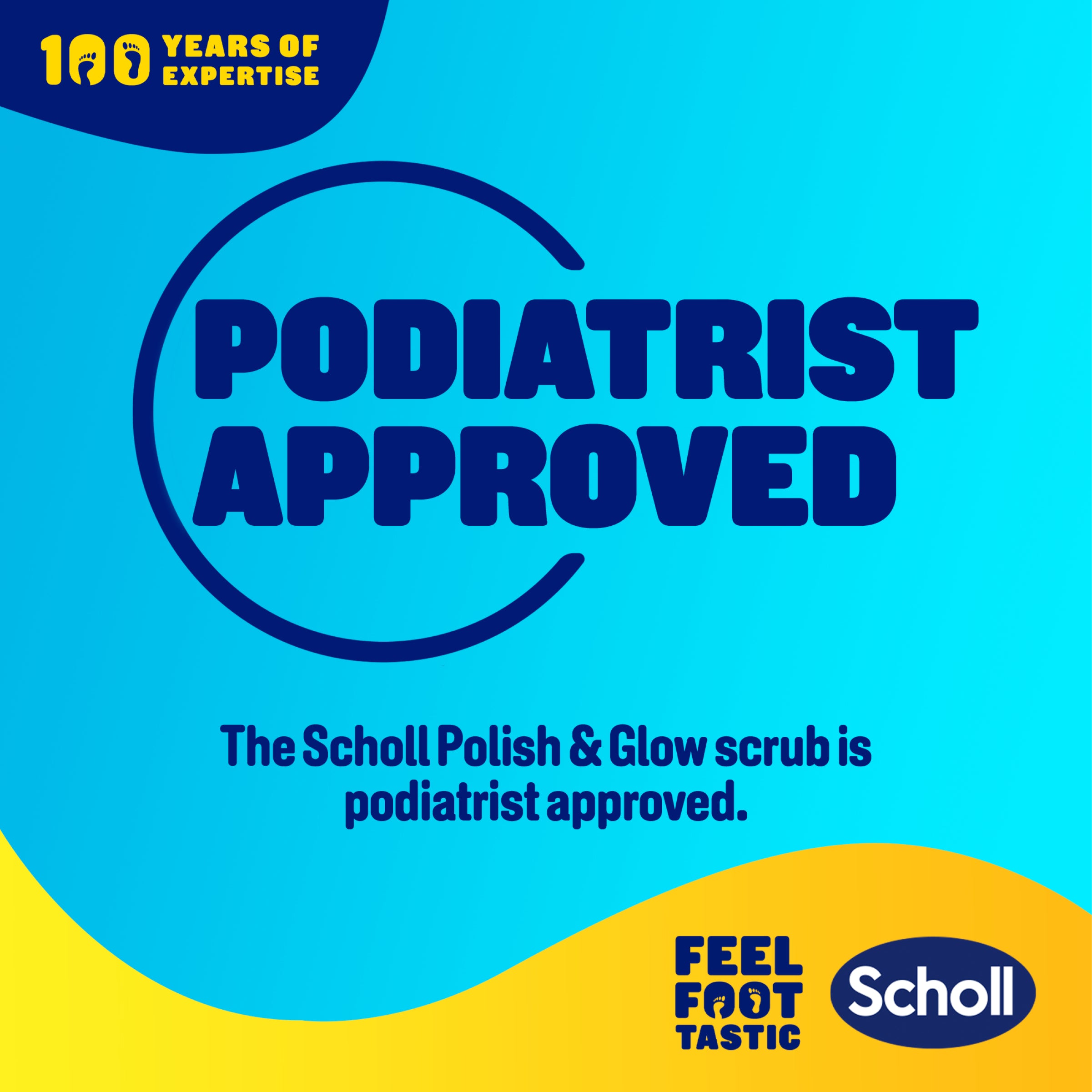 Scholl Polish & Glow Hard Skin Remover Foot Scrub, 75ml
