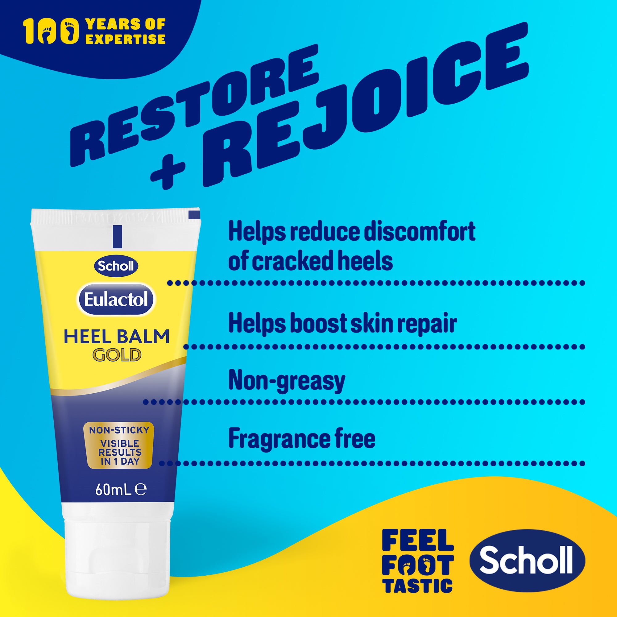 Scholl Eulactol Heel Balm Gold 120ml
