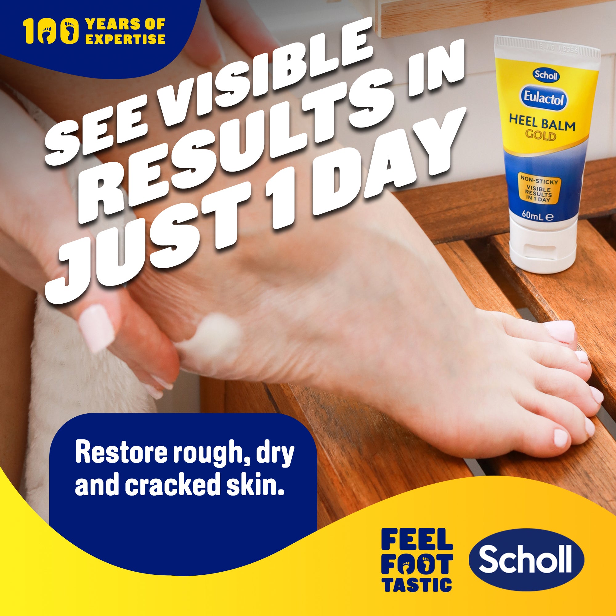 Scholl Eulactol Heel Balm Gold 120ml