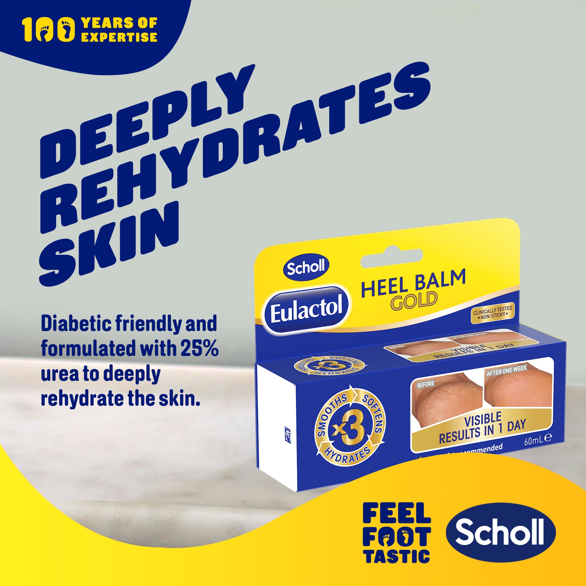 Scholl Eulactol Heel Balm Gold 120ml