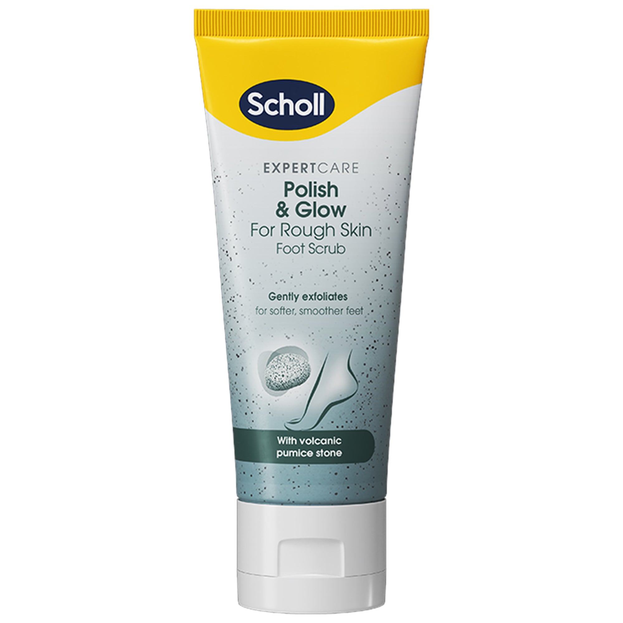Scholl Polish & Glow Hard Skin Remover Foot Scrub, 75ml