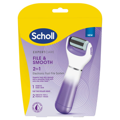 Scholl ExpertCare File and Smooth 2-in-1 Electronic Foot File System