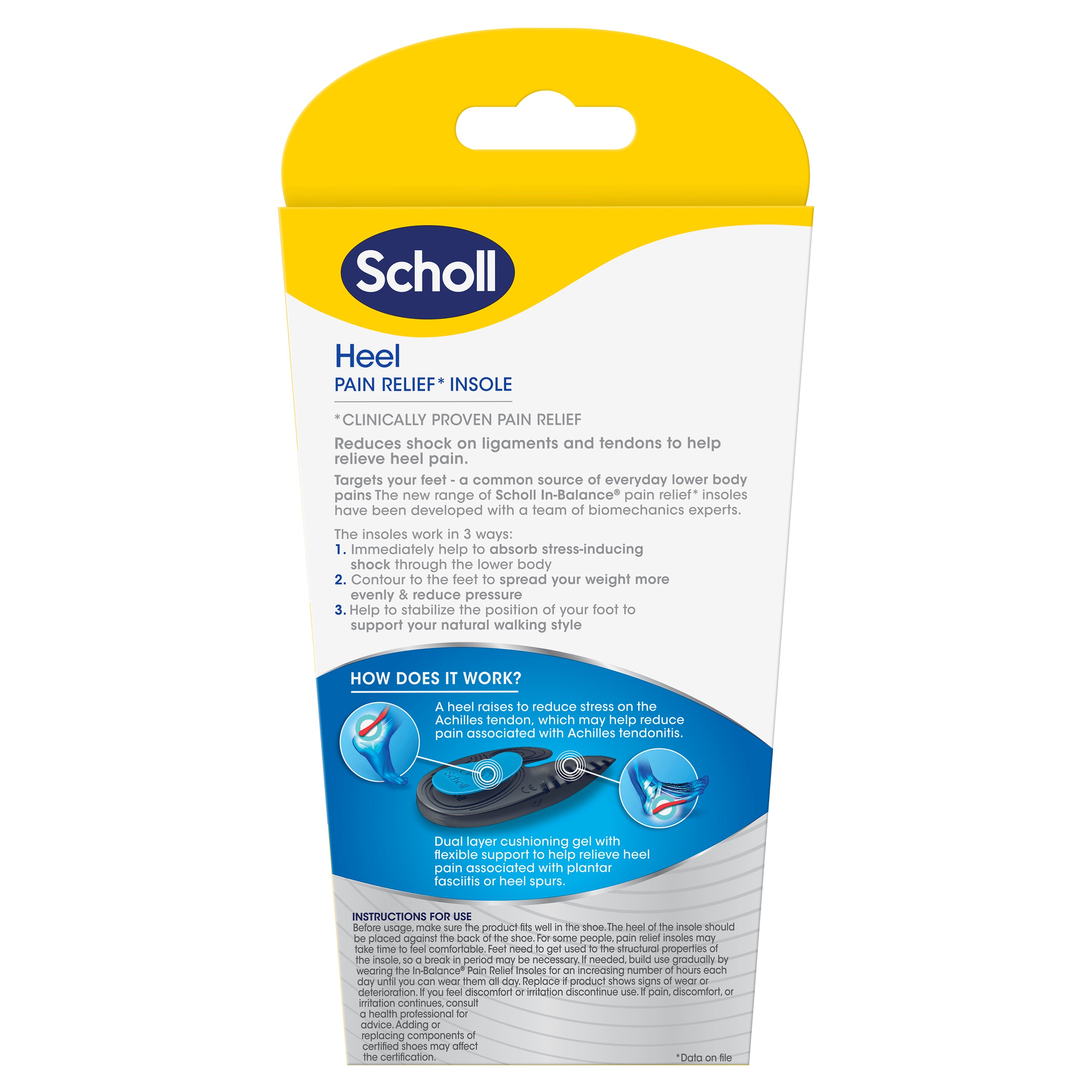 Scholl In-Balance® Heel Orthotic Insole