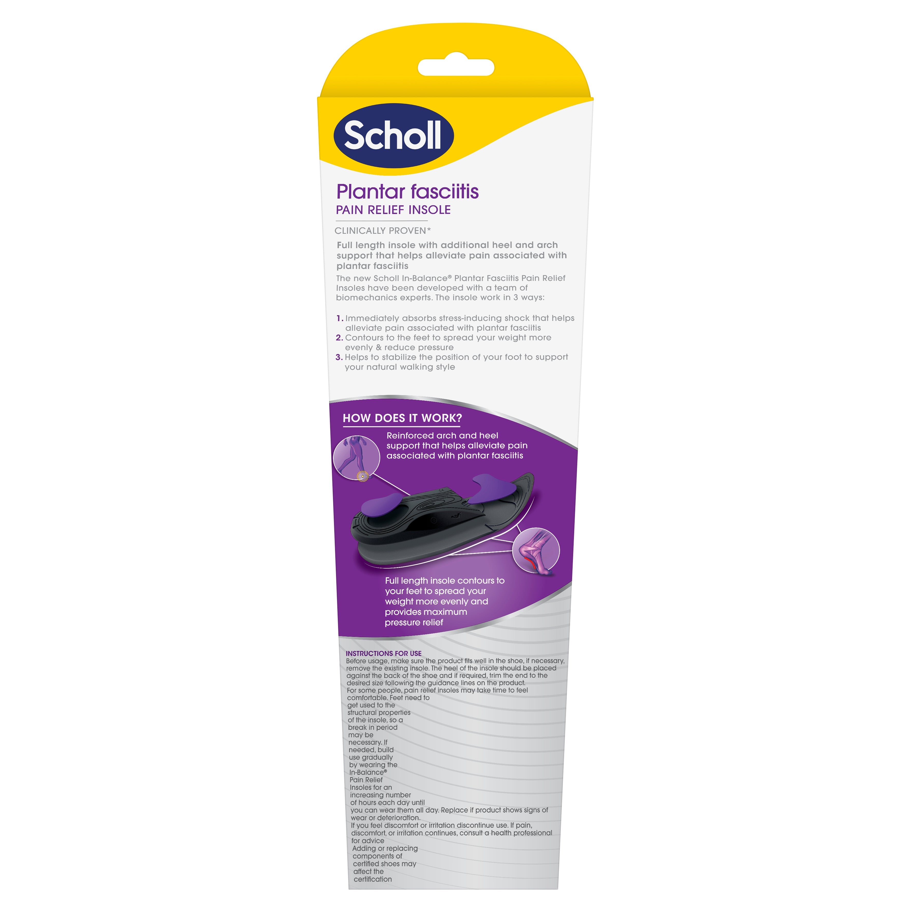 Scholl In Balance® Pain Relief Plantar Fasciitis Orthotics